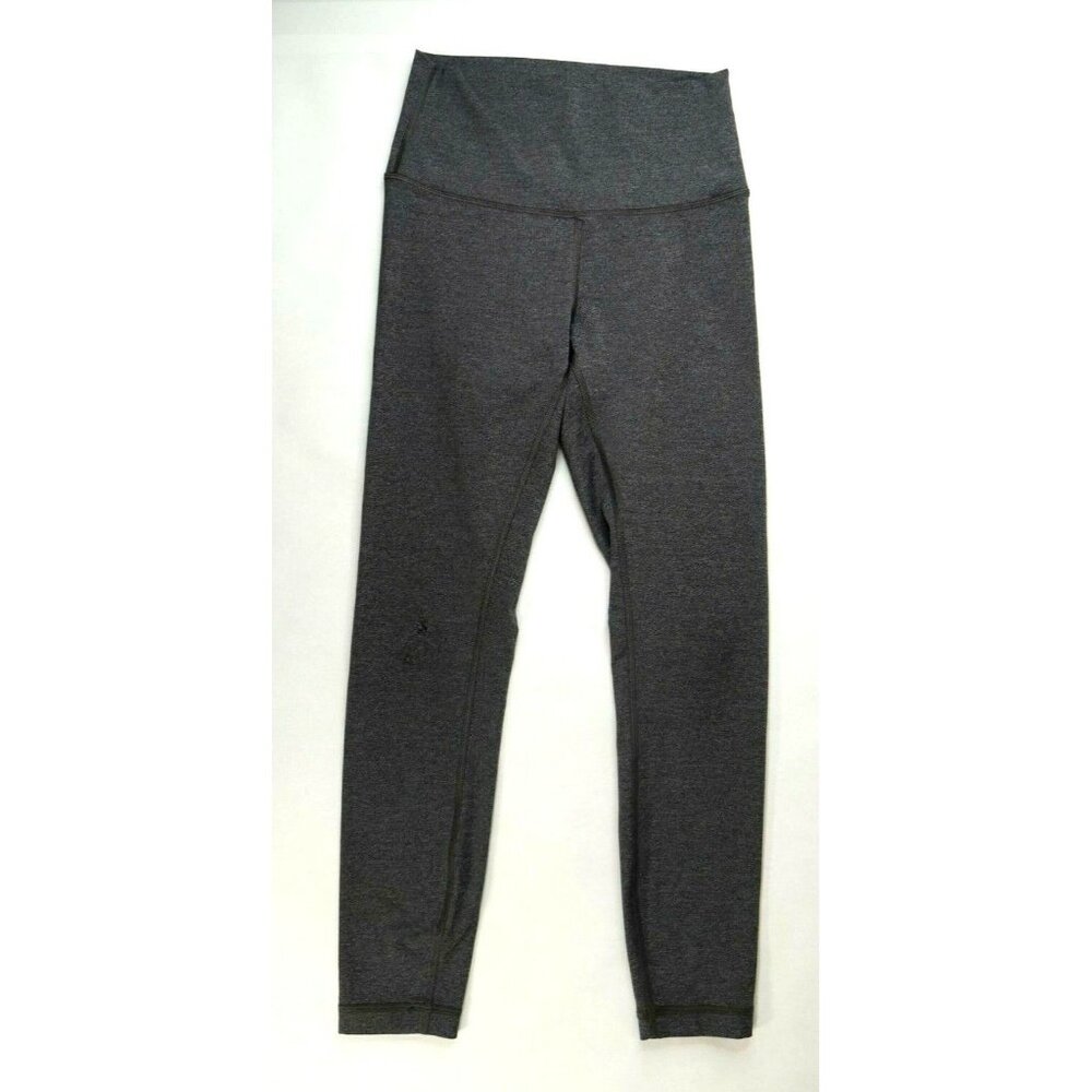 Lululemon Gray High Waisted Cropped Leggings Womens Size 6 ***Small Defect***
